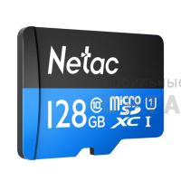 Карта памяти 128 Гб MicroSD Netac  P500  Standard  U1/Class 10  (90 Mb/s) без адаптера