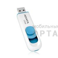 Флешка USB 64 Гб A-Data  C008  белый/синий Флешка USB 64 Гб A-Data  C008  белый/синий