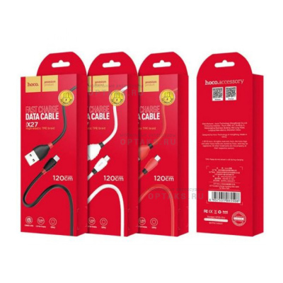 Кабель USB to Micro HOCO X27 Excellent, 1.2м, 2.4A,  черный