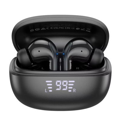 Наушники внутриканальные HOCO EQ5 Energy, пластик, bluetooth 5.3, микрофон, цвет: чёрный (1/14/140)